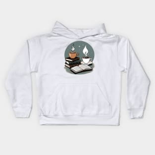 coffee and books Kids Hoodie